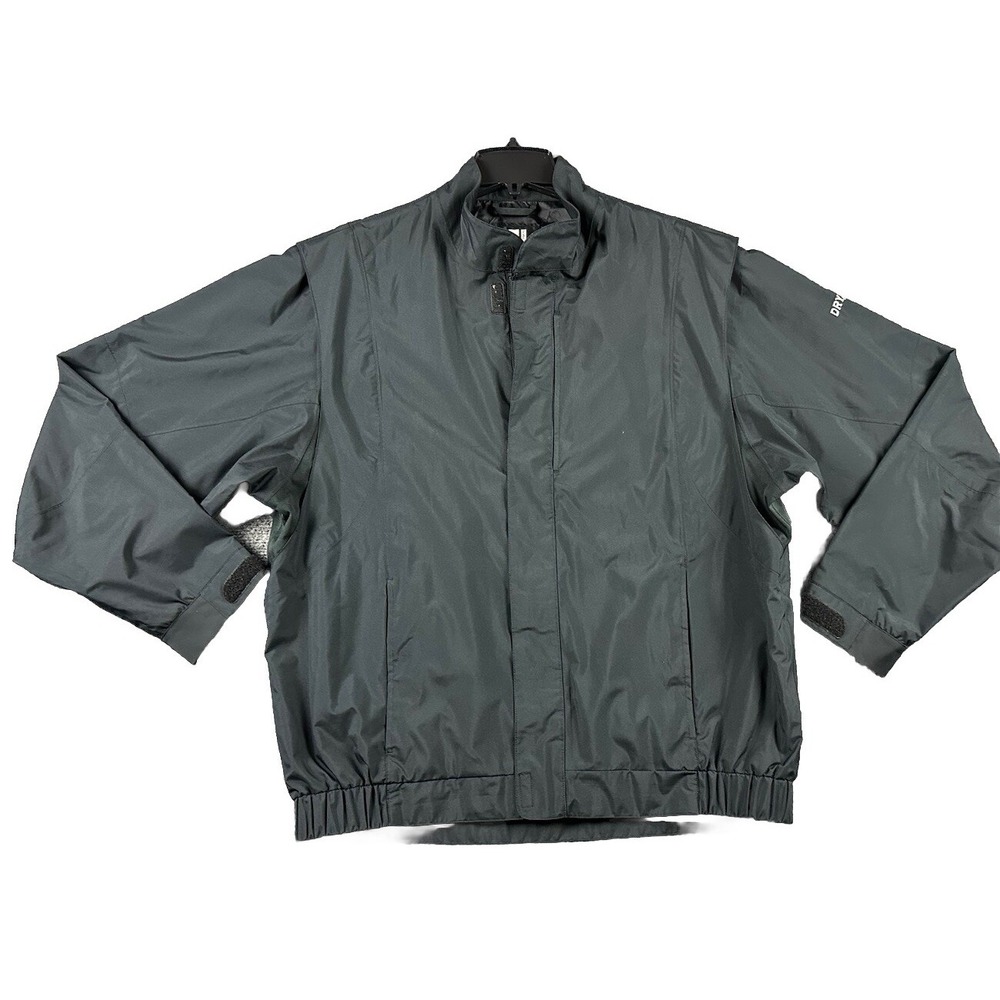 Footjoy Dryjoys Windbreaker Golf Jacket Men L Full Zip Performance Weather Black
